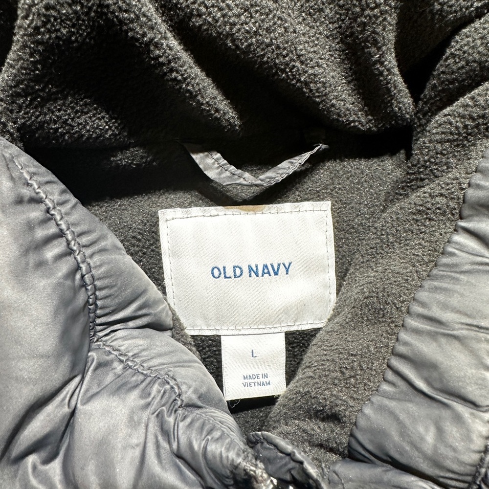 Old‎ Navy Black Quilted Puffer Vest Full Zip Women’s Size Large L - Picture 6 of 6